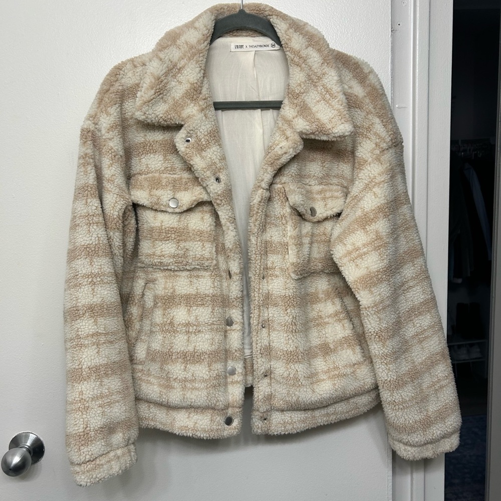 Plaid Sherpa Jacket 12th Tribe